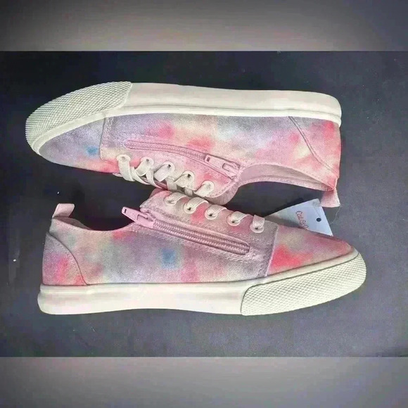 Cat & Jack Other - Cat & Jack Shoes Kids Girls Luka Double Zip Lace Up Sneakers Pink Fabric